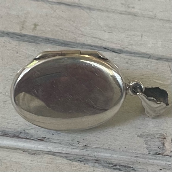 Stamped 925 green agate locket pendant - Picture 3 of 7